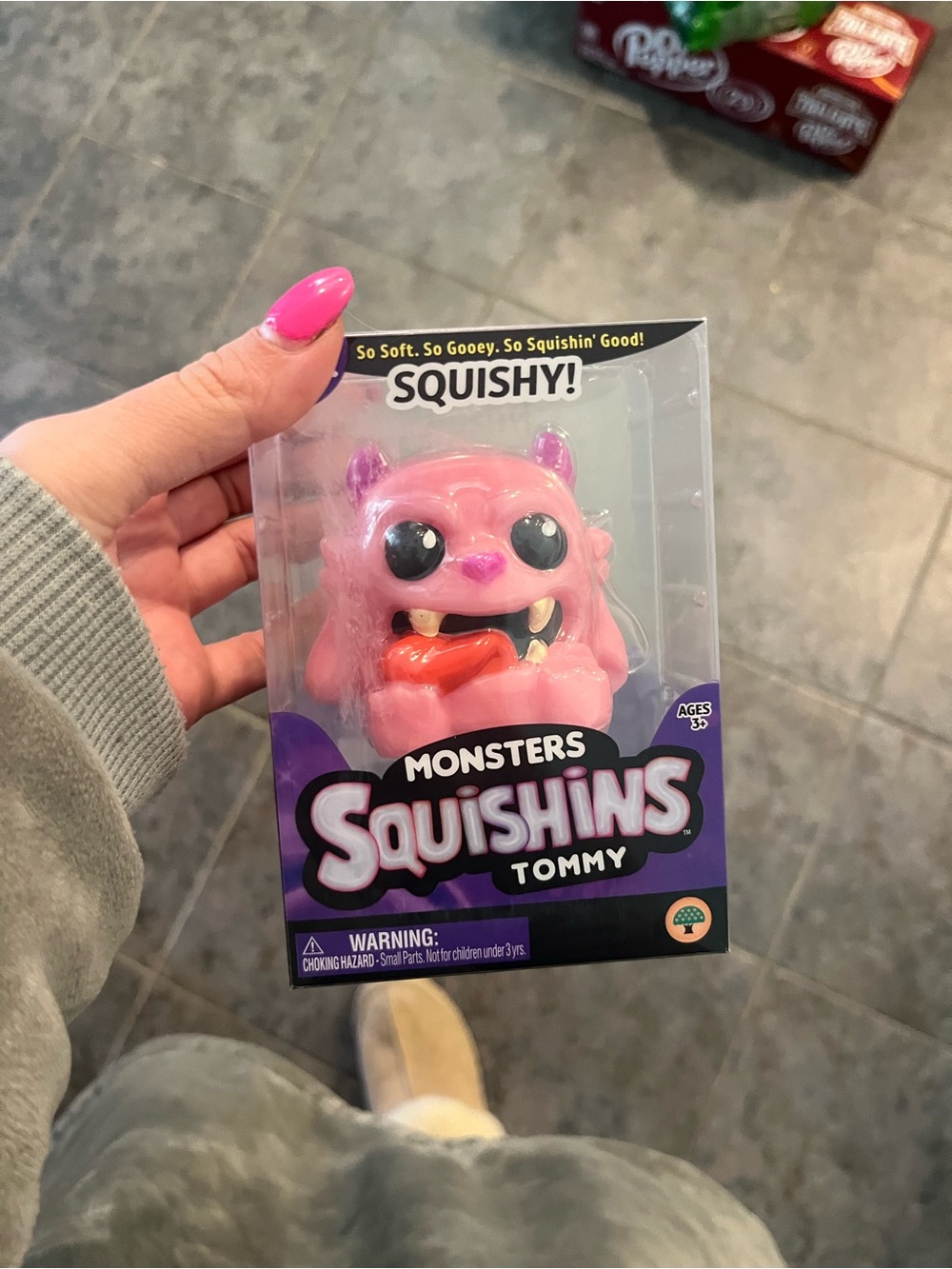 Squishins Tommy Pink Monster Squishy Toy
